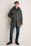 Dark Sage Winter Bedale Puffer Jacket