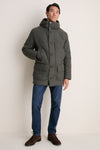 Dark Sage Winter Bedale Puffer Jacket