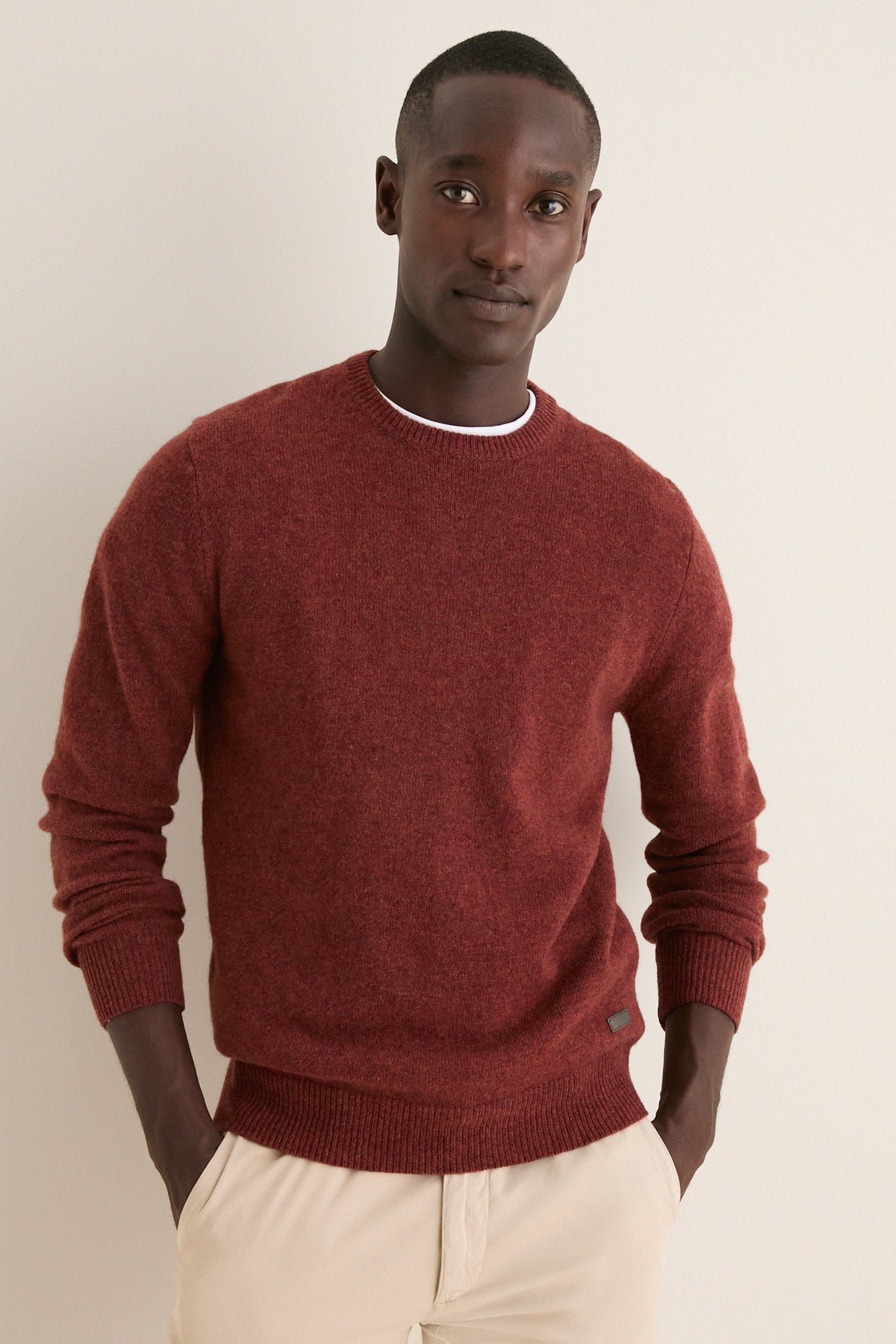 Russet Essential Patch Crewneck Sweater