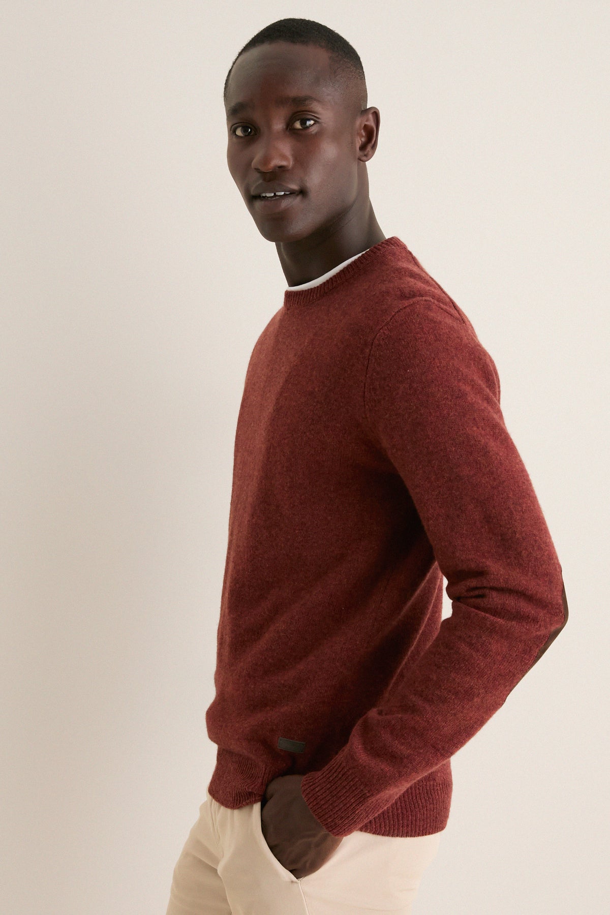 Russet Essential Patch Crewneck Sweater