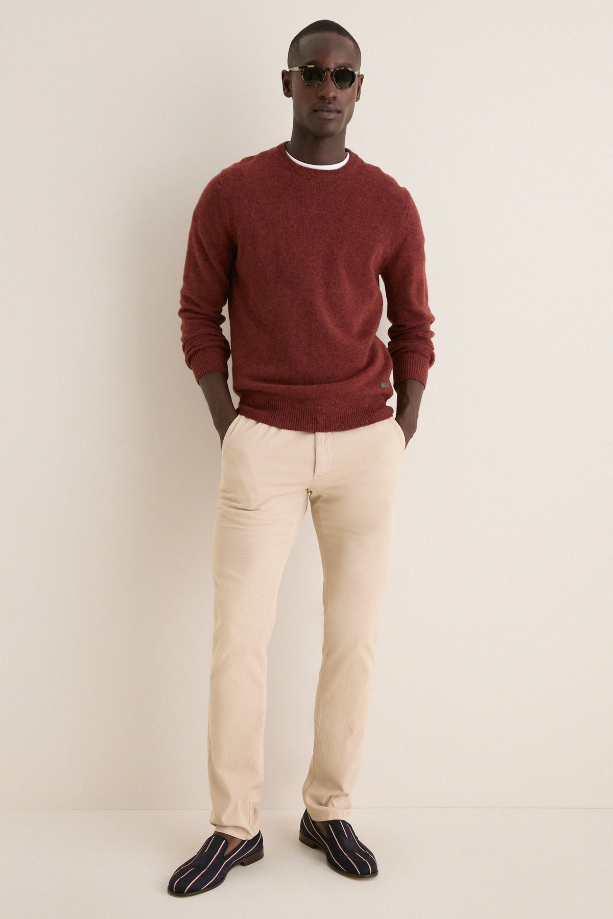 Russet Essential Patch Crewneck Sweater