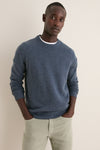 Dark Indigo Patch Crewneck Sweater