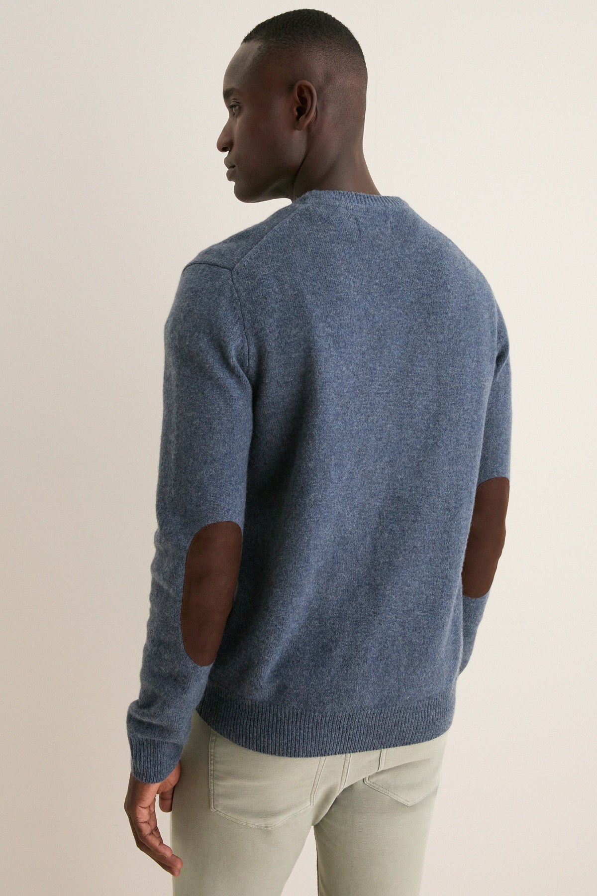 Dark Indigo Patch Crewneck Sweater
