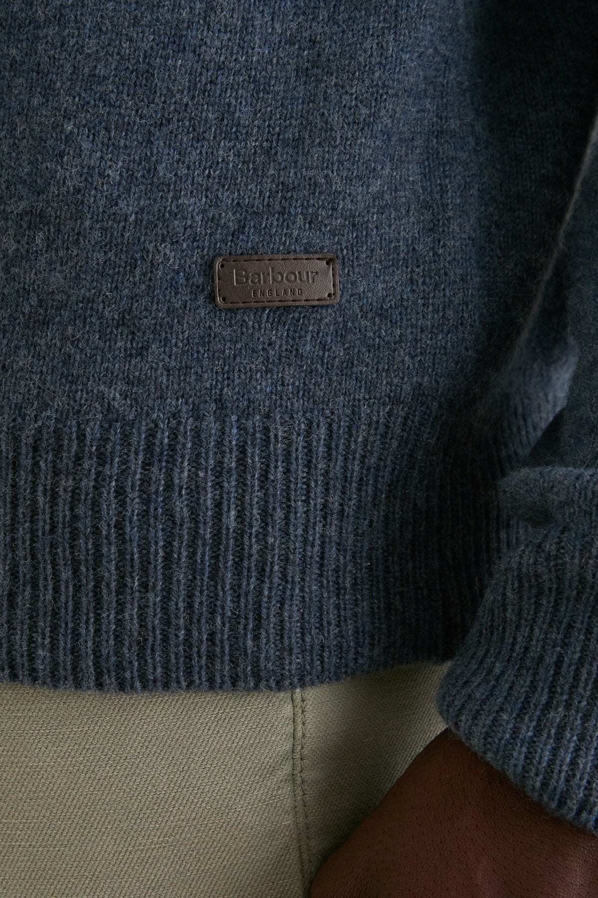Dark Indigo Patch Crewneck Sweater