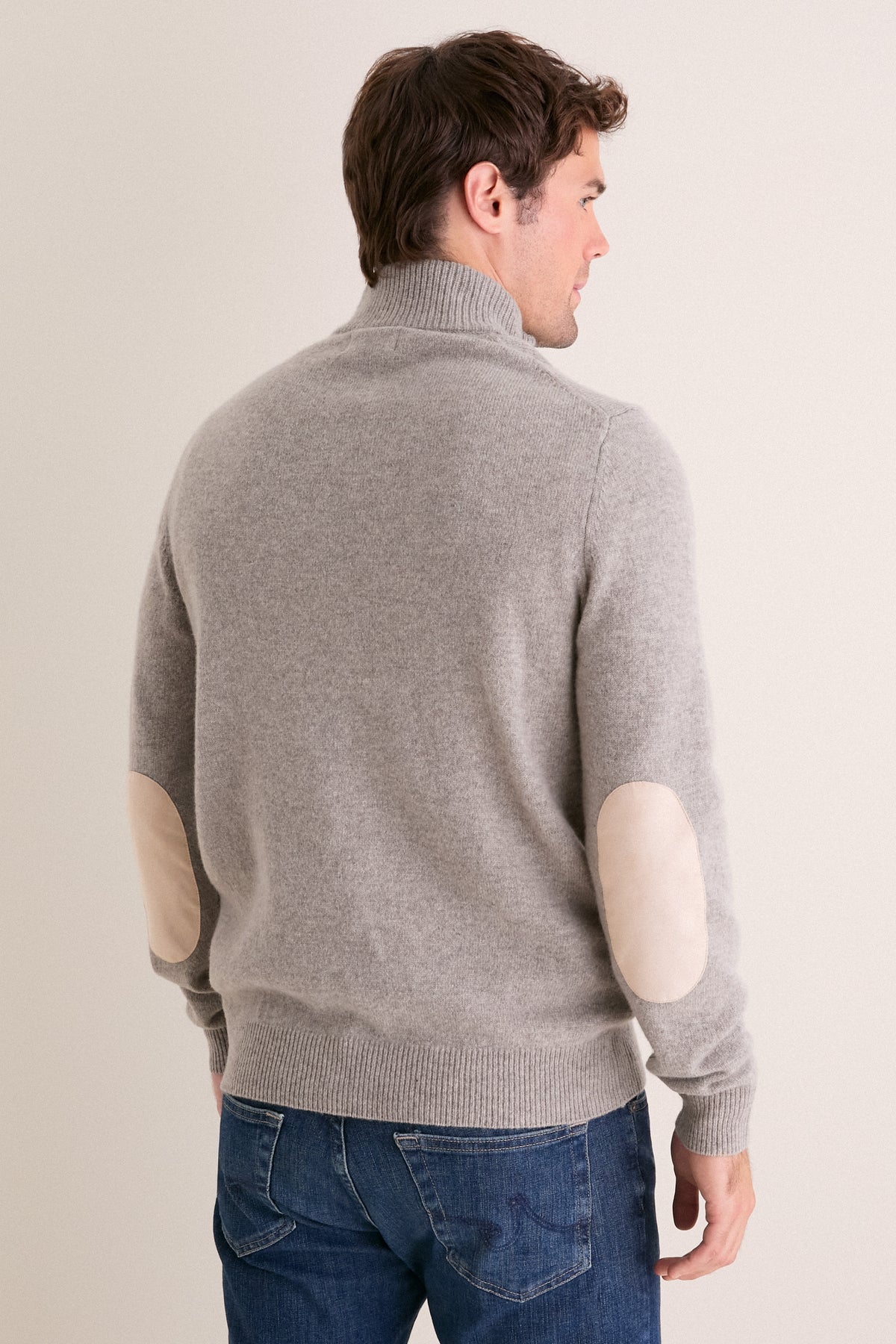 Stone Essental Patch Half Zip Knitted Jumper