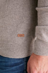 Stone Essental Patch Half Zip Knitted Jumper