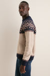 Navy Tisbury Fairisle Crewneck Sweater
