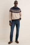 Navy Tisbury Fairisle Crewneck Sweater