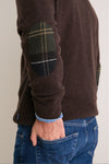 Dark Oak Holden Half Zip Knitted Jumper