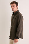 Sage Buckley Tailored Herringbone Shirt