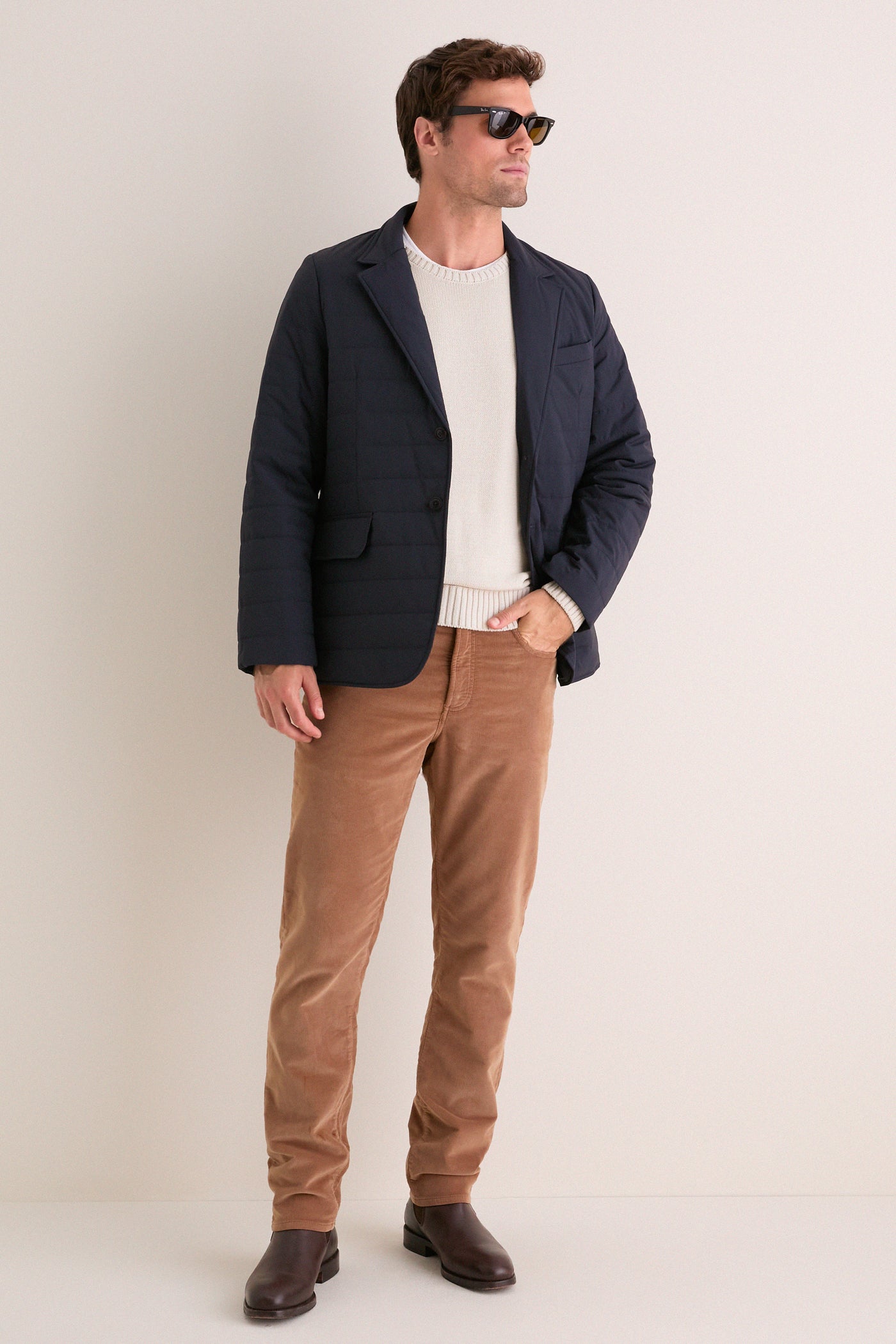 Navy Palmo Quilted Jacket