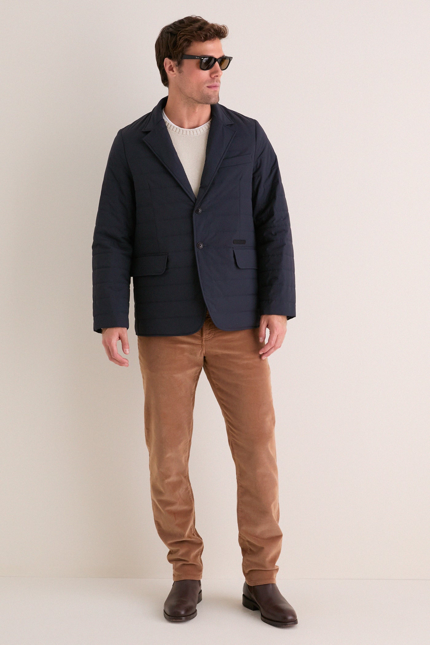 Navy Palmo Quilted Jacket