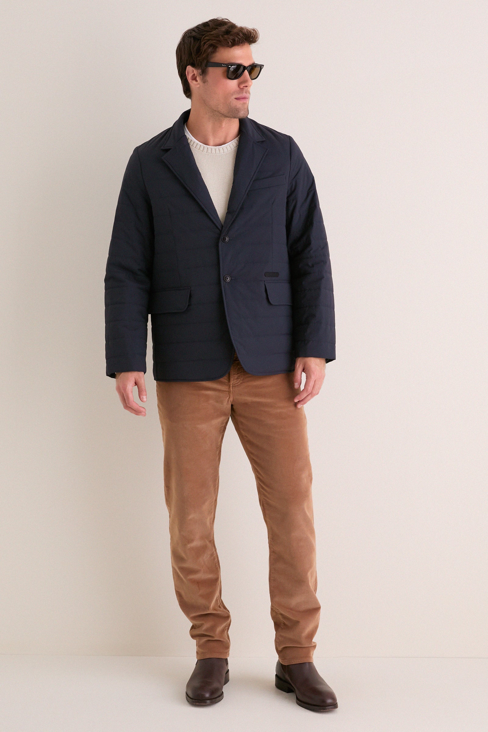 Navy Palmo Quilted Jacket