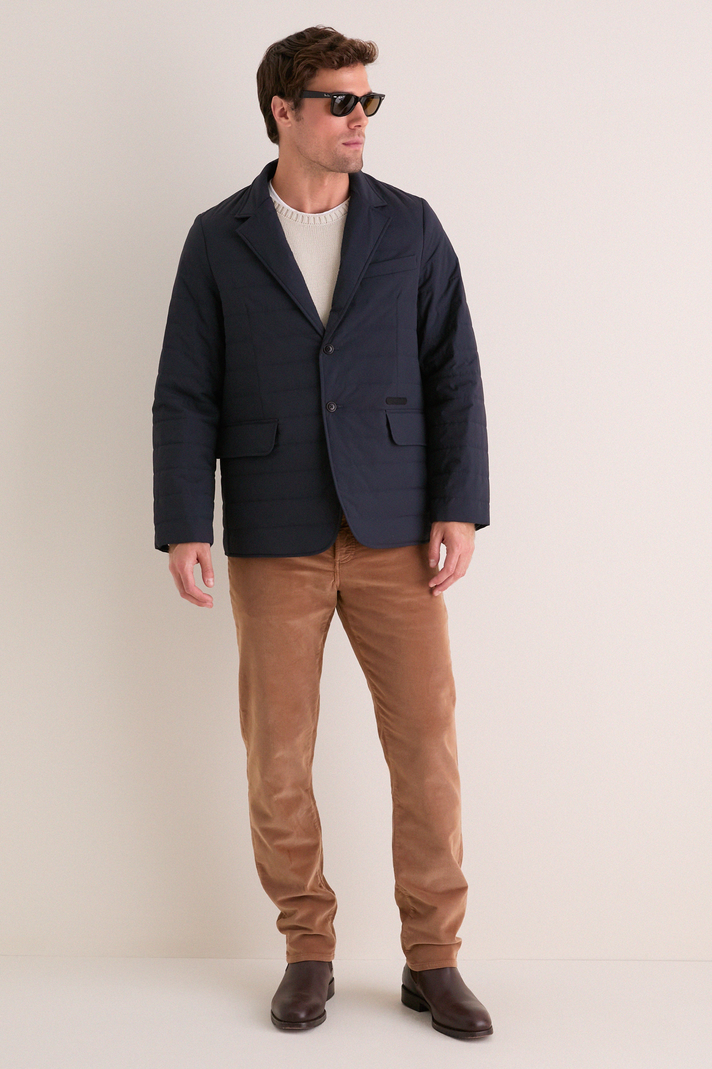 Navy Palmo Quilted Jacket