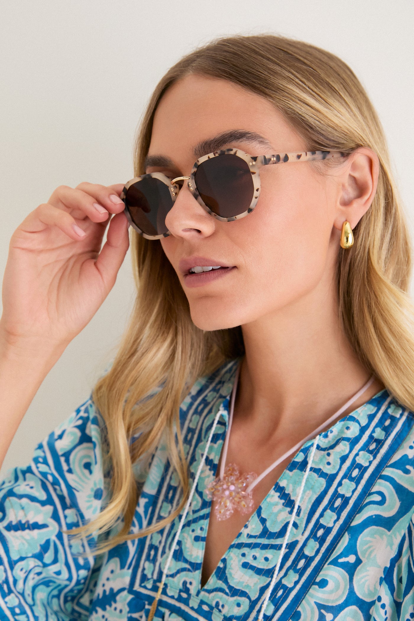 Matte Oyster 18K Polarized Dakota Sunglasses