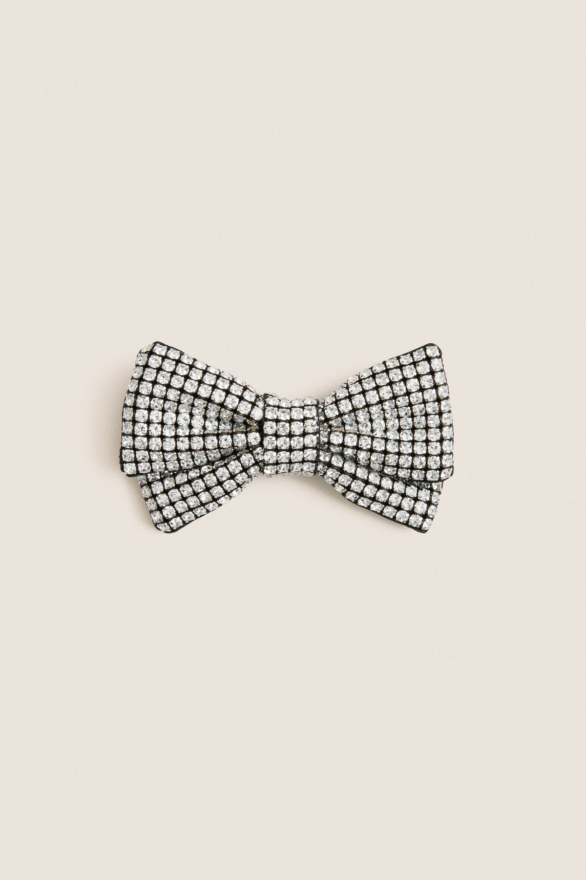 Silver Crystal Bow Shoe Clips Set