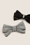 Silver Crystal Bow Shoe Clips Set