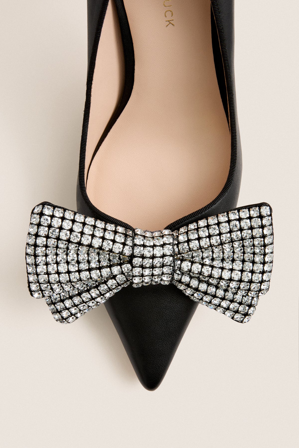 Silver Crystal Bow Shoe Clips Set