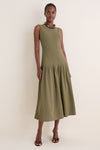 Burnt Olive Jersey Gramercy Dress