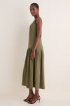 Burnt Olive Jersey Gramercy Dress