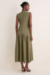Burnt Olive Jersey Gramercy Dress