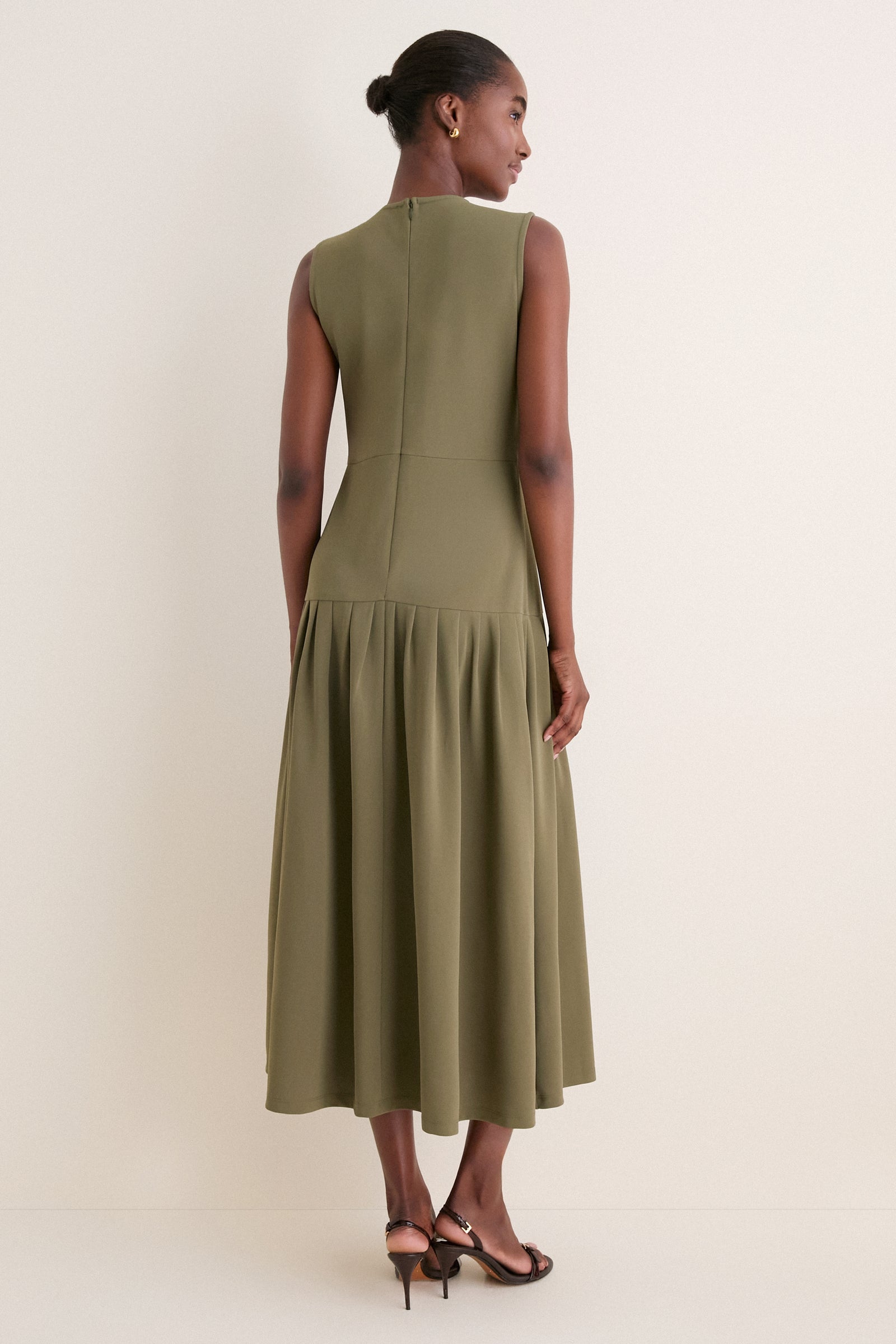 Burnt Olive Jersey Gramercy Dress