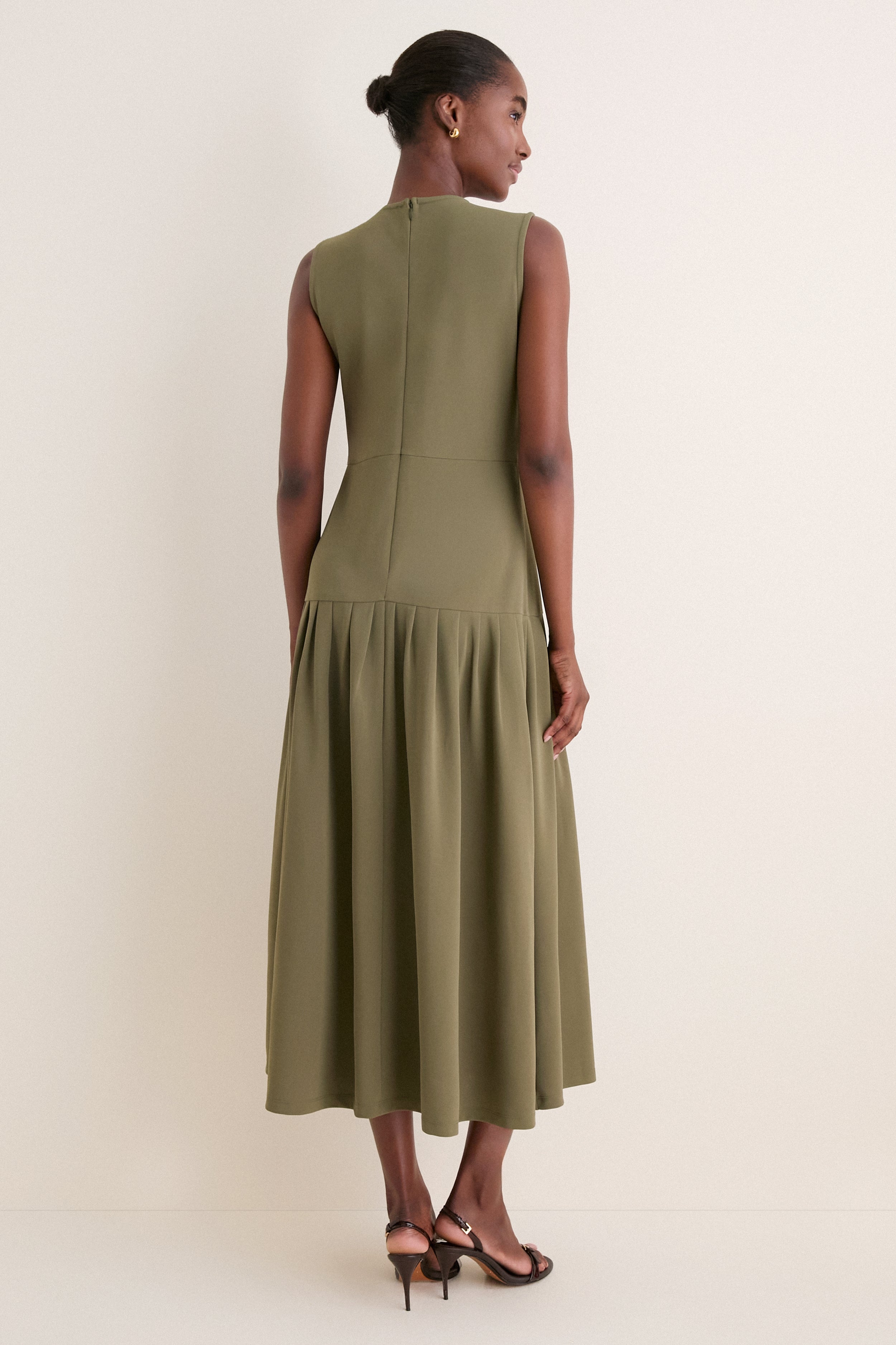Burnt Olive Jersey Gramercy Dress