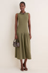 Burnt Olive Jersey Gramercy Dress