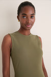 Burnt Olive Jersey Gramercy Dress
