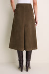 Burnt Olive Corduroy Phoebe Midi Skirt