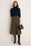 Burnt Olive Corduroy Phoebe Midi Skirt