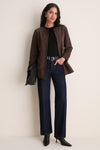 Dark Chocolate Suede Whipstitch Andover Jacket
