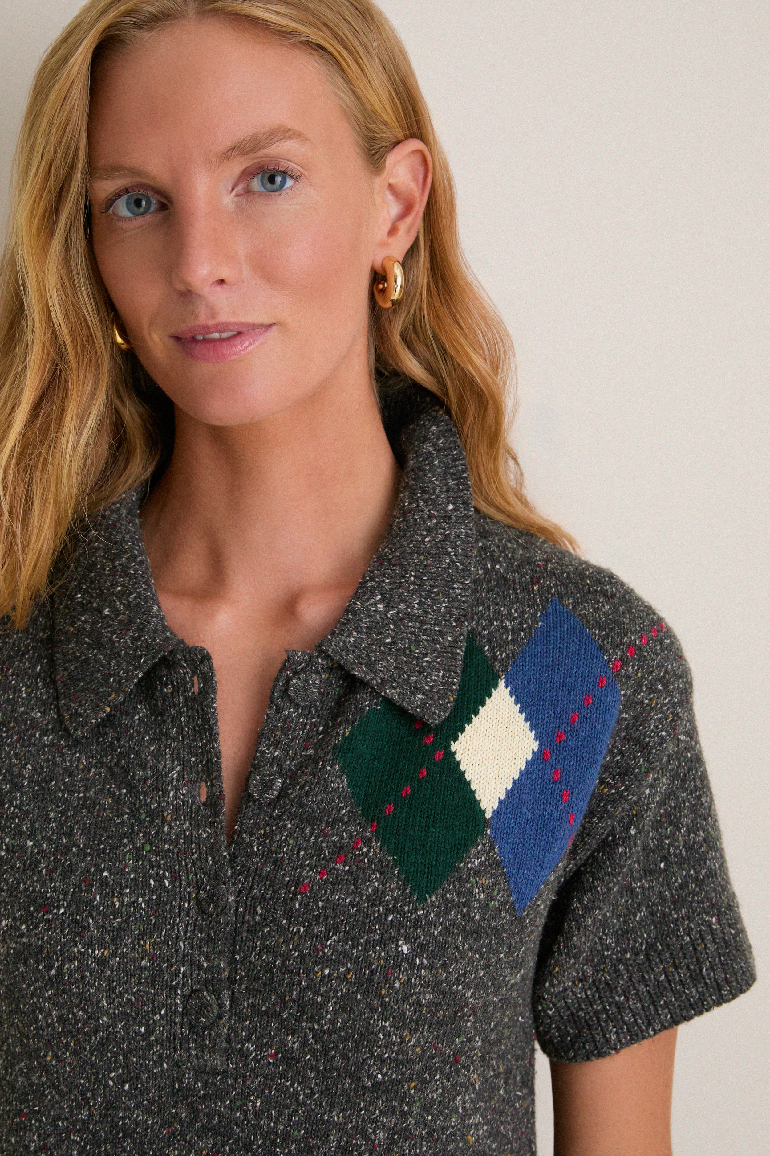Argyle Penny Polo Dress