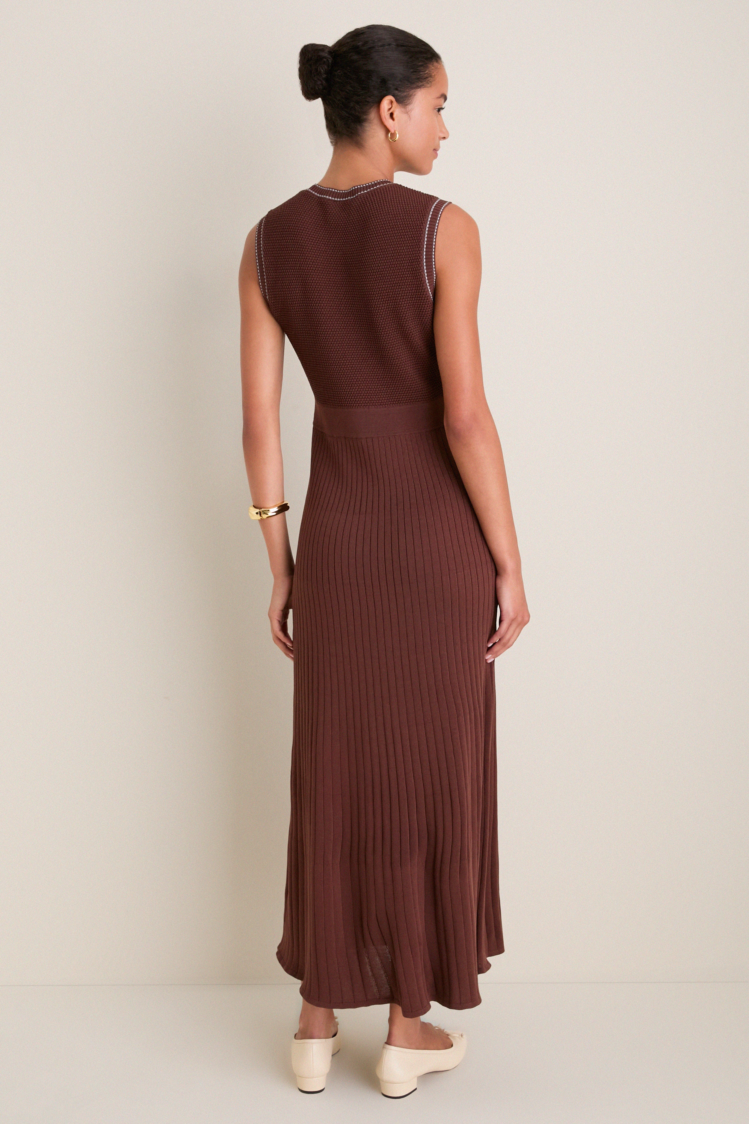 Brown Knit Ruby Dress