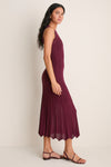 Wine Knit Sleeveless Solange Dress