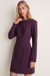 Plum Ponte Risley Dress