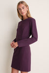 Plum Ponte Risley Dress