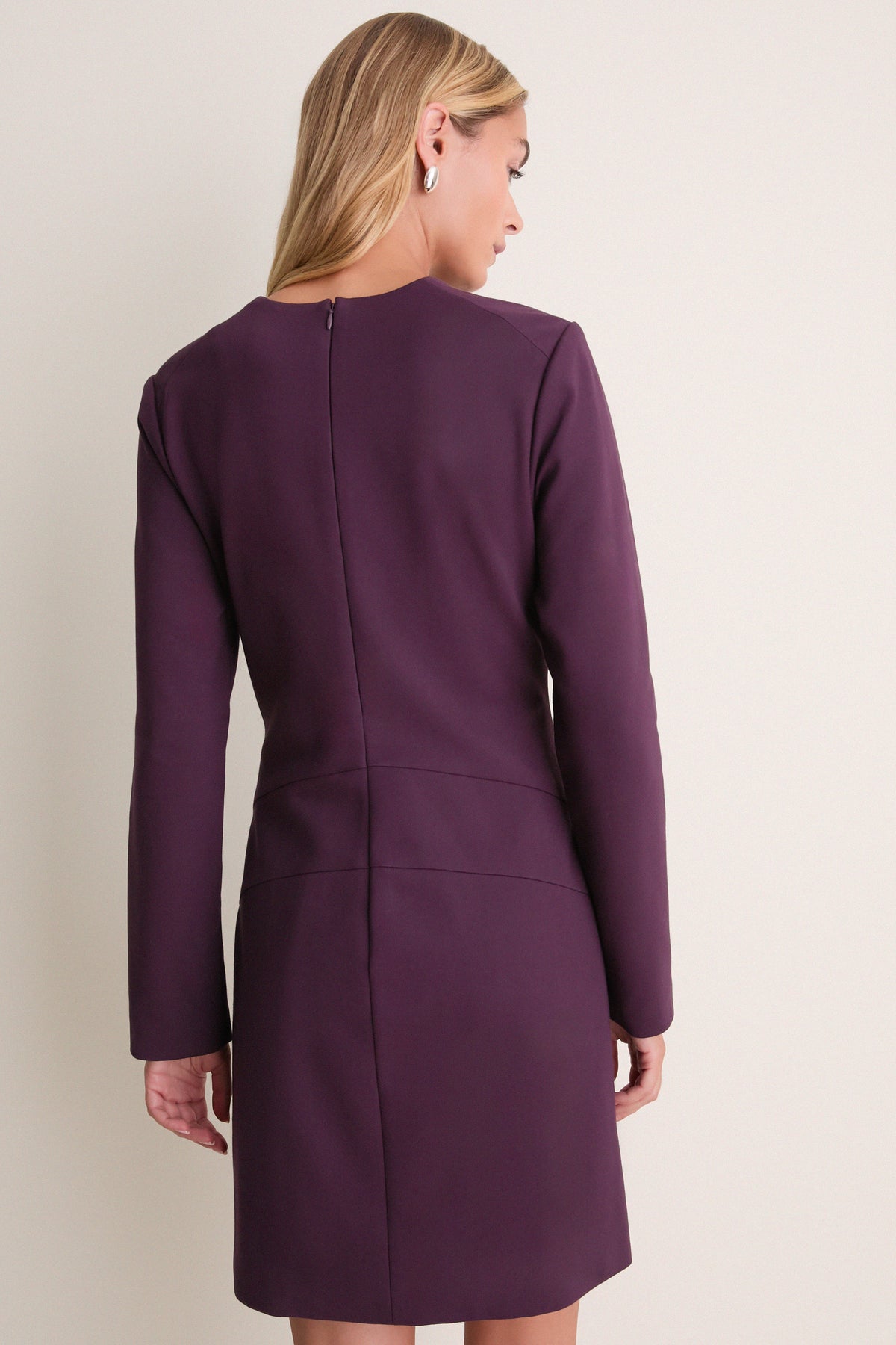 Plum Ponte Risley Dress