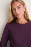 Plum Ponte Risley Dress