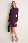 Plum Ponte Risley Dress