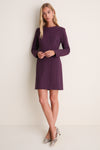 Plum Ponte Risley Dress