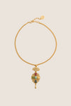 Gold and Multicolor Gemstone Necklace