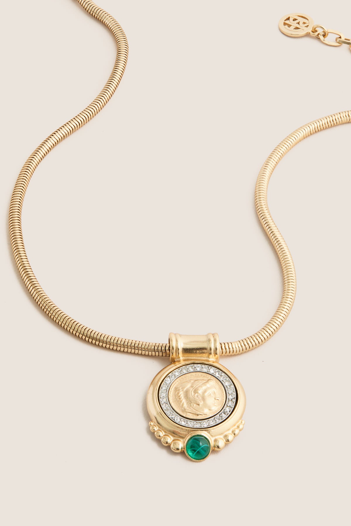 Gold Roman Coin Necklace