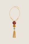 Gold Color Harmony Tassel Necklace