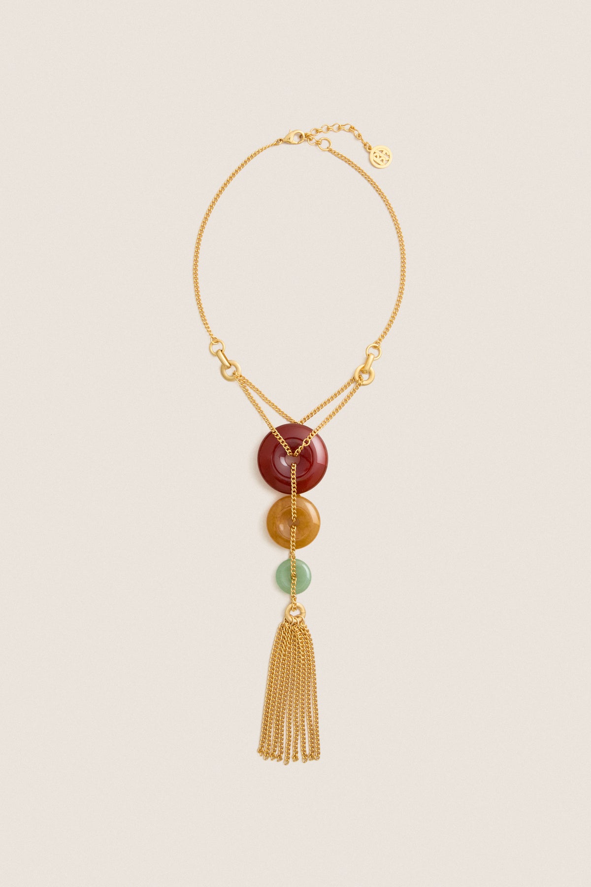 Gold Color Harmony Tassel Necklace