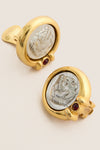 Gold Roman Coin Earrings