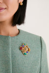 Multicolor Gemstone Brooch