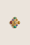 Multicolor Gemstone Brooch