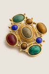 Multicolor Gemstone Brooch