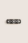Black and Crystal Barrette